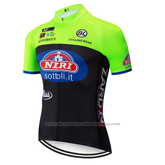 2019 Cycling Jersey Neri Italy Green Black Short Sleeve and Bib Short